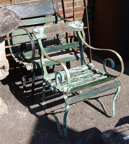 2 railway station chairs(-)